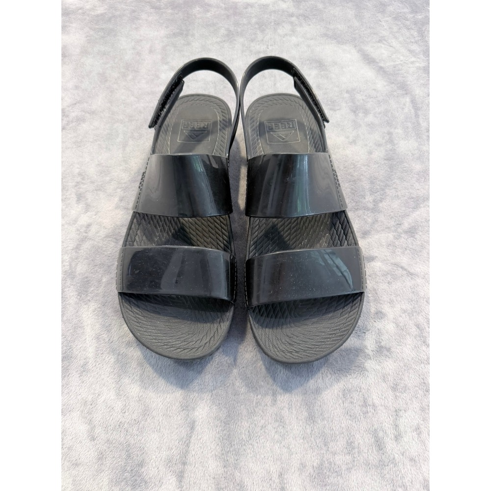 Reef Women Sandals Water Vista Black Synthetic Double Strap Slingback Size 9